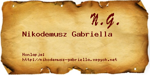 Nikodemusz Gabriella névjegykártya